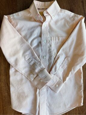 Boys' Light Pink Button-Down Dress Shirt